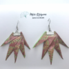 Boucles d’oreilles argentées origami ERABLE