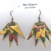Boucles d’oreilles bronze origami ERABLE