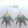 Boucles d’oreilles dorées origami ERABLE