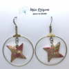 Boucles d’oreilles créoles bronze origami ETOILE