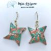 Boucles d’oreilles dorées origami ETOILE