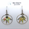 Boucles d’oreilles créoles bronze origami ERABLE