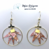 Boucles d’oreilles créoles dorées origami ERABLE