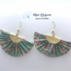 Boucles d’oreilles dorées origami PAON