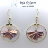 Boucles d’oreilles créoles dorées origami PAON