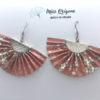 Boucles d’oreilles argentées origami PAON