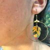 Boucles d’oreilles créole bronze origami PLUME