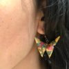 Boucles d’oreilles bronze origami PAPILLON