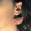 Boucles d’oreilles bronze origami PAON