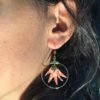 Boucles d’oreilles créoles dorées origami ERABLE