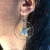Boucles d’oreilles créoles argentées origami ETOILE