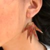 Boucles d’oreilles argentées origami ERABLE