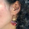 Boucles d’oreilles créoles dorées origami PAON