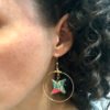 Boucles d’oreilles créoles dorées origami ETOILE