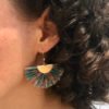 Boucles d’oreilles dorées origami PAON