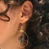 Boucles d’oreilles créole dorée origami PLUME