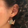 Boucle d’oreilles argentées origami GRUE