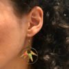Boucles d’oreilles créoles bronze origami ERABLE