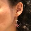 Boucles d’oreilles créoles argentées origami GRUE