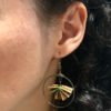 Boucles d’oreilles créoles bronze origami PAON