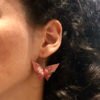 Boucles d’oreilles argentées origami PAPILLON