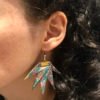 Boucles d’oreilles dorées origami ERABLE