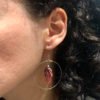 Boucles d’oreilles créole argentée origami PLUME