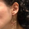 Boucles d’oreilles créoles bronze origami ETOILE