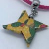 Collier fuchsia et argenté origami ETOILE