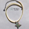 Collier jaune et argenté origami ETOILE