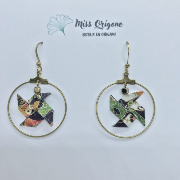 Boucles d’oreilles EOLE bronze créole