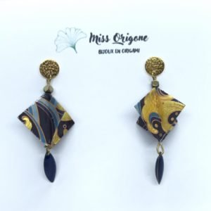 Boucles d’oreilles KARO doré